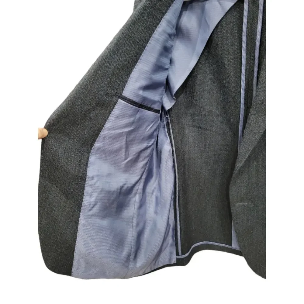 Hart Schaffner Men's Marx Wool Classic Fit Suit Blazer Jacket Size 42R Navy Blue